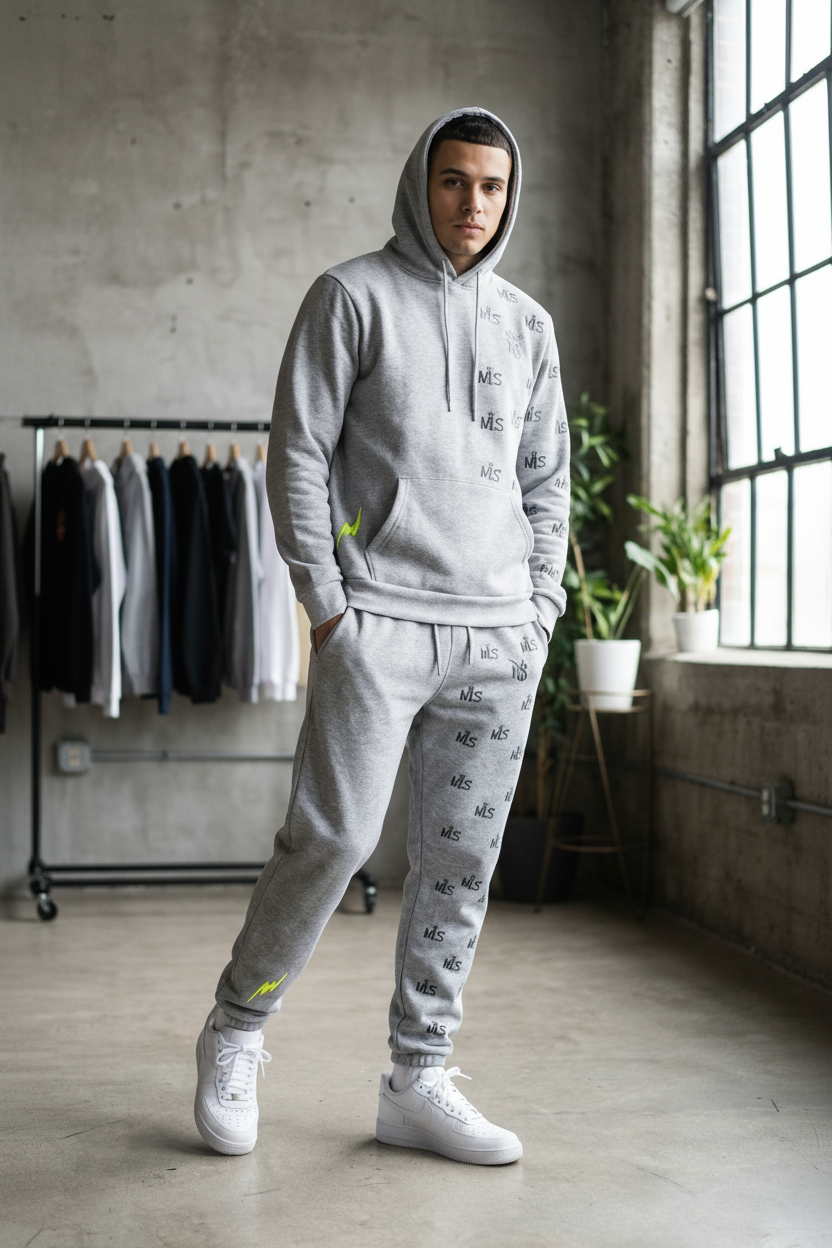 Joggingsæt MLS i lysgrå